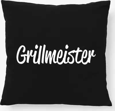 Produktbild von Huuraa Kissen Grillmeister BBQ 40x40cm mit Füllung Black Baumwolle Dekokissen Geschenkidee