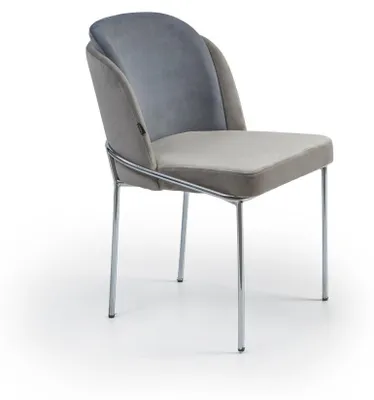 Zdjęcie produktu dla Designerskie krzesło Luksusowe szare krzesła Nowe meble do jadalni Meble tapicerowane