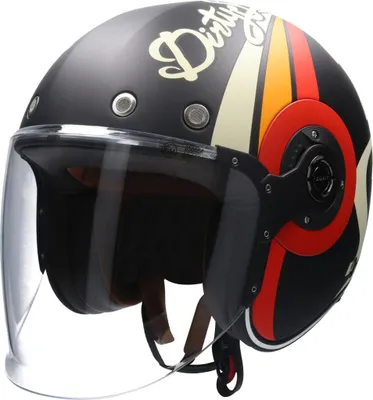Produktbild von SMK RETRO JET SPEED TT Jethelm matt rot-schwarz XS