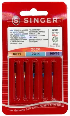 Produktbild von Singer Nähmaschinennadeln Universal 2020 Sortiment 80-100 5 Stück