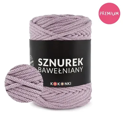 Produktbild von Baumwollkordel PREMIUM by KOKONKI 5mm, 100m Rolle, Flieder