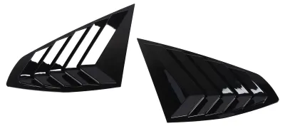 Image de Lot de 2 caches pour les persiennes des vitres latérales arrière, style course, pour la Série 4 G26 Gran Coupé (2020-2024), noir brillant