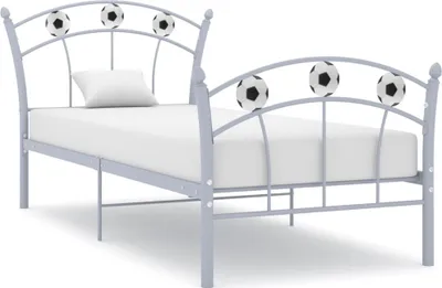 Image de Cadre de lit sans matelas gris métal 90x200 cm