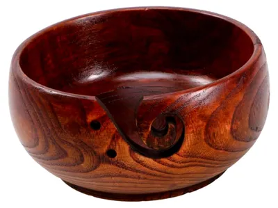 Produktbild von Holz Garnschale zur Aufbewahrung von Wolle