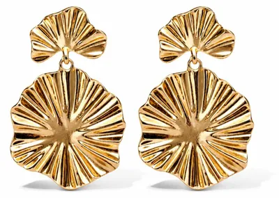 Produktbild von Ohrhänger Ohrringe Goldfarben organische form Yehwang