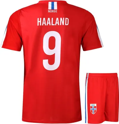 Produktbild von Norwegen Fußball Trikot Set Haaland - Kinder und Erwachsene - 164