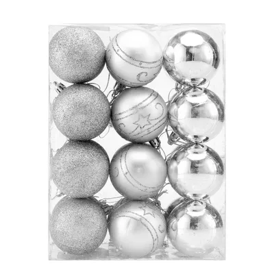 Immagine prodotto di CASARIA® Palline di Natale 24 pz Ø 6cm Opaco Lucido Glitter Addobbi Albero Decorazione Natalizia con Laccetti
