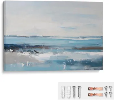 Image de Décoration murale peinte, dimensions 90 x 60 cm