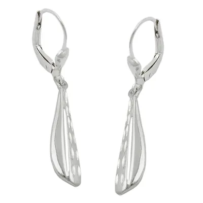 Produktbild von Ohrbrisur Ohrhänger Ohrringe 36x5mm diamantiert glänzend Silber 925 silber 36x5mm