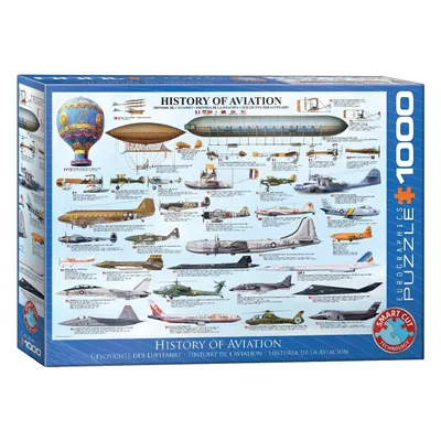 Immagine prodotto di Eurographics Puzzle Geschichte der Luftfahrt, Flugzeuge, 1000 Teile, 68 x 48 cm, 6000-0086