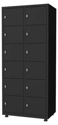Produktbild von Povag Metallspind, Schließfachschrank mit 12 Breiten Fächern, 180x80x50 cm
