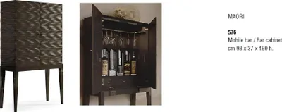 Produktbild von Schrank Bar Barschrank Vitrine Wohnzimmer Designer Regal Möbel Bizzotto Schränke