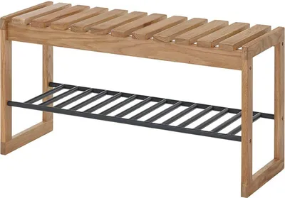 Produktbild von Schuhbank >BANTRY< in holzfarben, Eiche massiv geölt - 88x45x30cm (BxHxT)