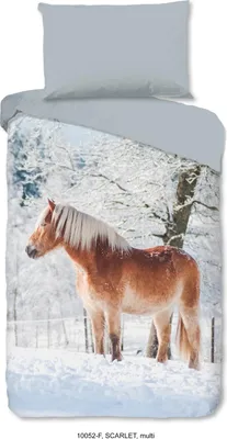 Produktbild von Good Morning Kinder Bettwäsche mit Pferd- 140x200 cm- 100%  Baumwolle