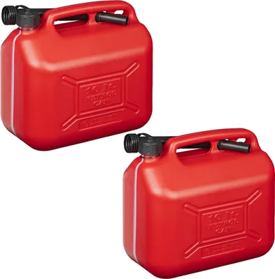 Produktbild von 2er Set Kraftstoffkanister 10L Kunststoff rot UN- Benzinkanister Reserve Diesel Camping