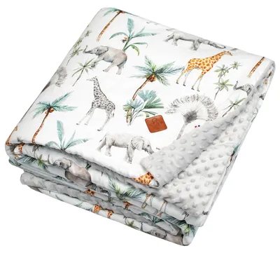 Image de Pour enfants, couverture Safari - 140 x 200 cm - Gris | par SEVIRA KIDS