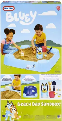Produktbild von Little Tikes Bluey Beach Day Sandbox, Quadratisch, Kunststoff, Blau, Sandkasten