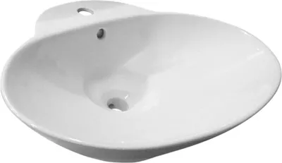 Produktbild von Beitz & Walz AqvaCeramica Aufsatzwaschtisch 'oval' 610 x 495 mm weiß