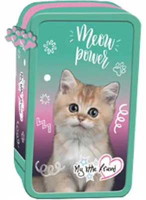 Produktbild von Drei-Fächer Schule Federmäppchen Ausrüstung Buntstifte Markierer Kitty Party