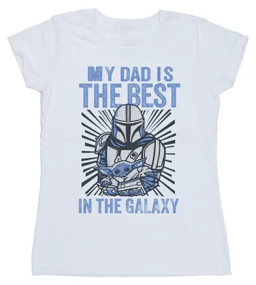 Immagine prodotto di Maglietta da donna "Mandalorian, il miglior papà" di Star Wars, taglia S, colore bianco (BI43481)