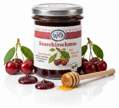Produktbild von Tarpa  Sauerkirschmus mit Akazienhonig 220g