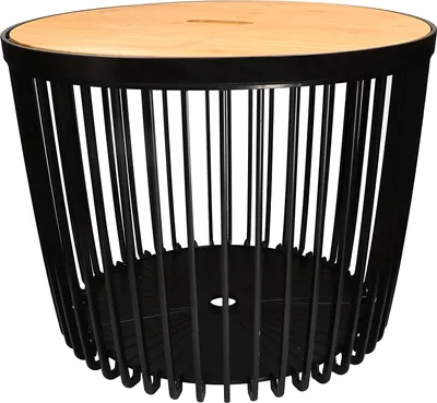 Zdjęcie produktu dla KOTARBAU® Uniwersalny kosz do przechowywania 590x455mm Taboret stolowy z drewnianym skrzydlem