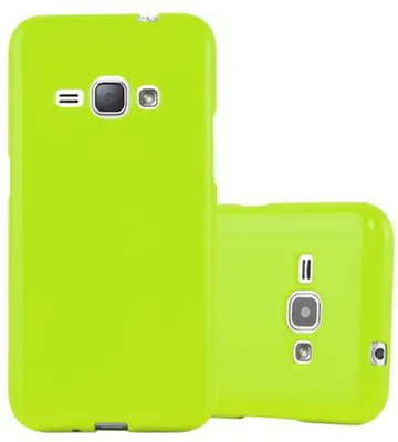 Produktbild von Cadorabo Schutzhülle für Samsung Galaxy J1 2015 Hülle in Grün TPU Etui Hülle Case Cover