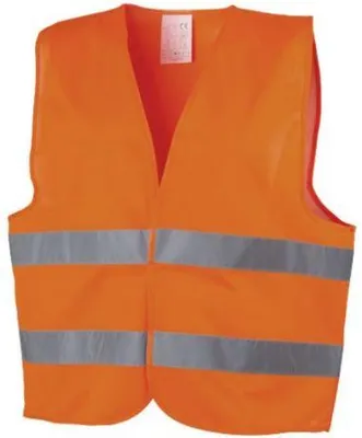 Produktbild von Warnweste, orange, aus Polyestergewebe,