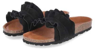 Productafbeelding van Palado dames slippers, zwart, suède, maat 40