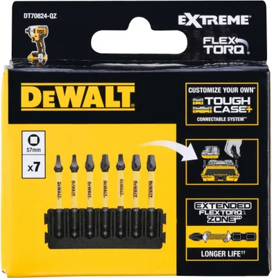 Imagen del producto de Sujetador de brocas DeWalt de 57 mm + juego de brocas DT70824