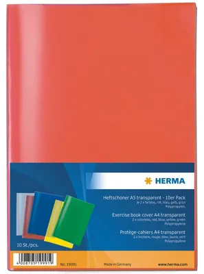Immagine prodotto di HERMA 19991, set di protezioni per raccoglitori A5, trasparenti, 10 pezzi, in polipropilene, lavabili