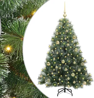 Image de vidaXL Arbre de Noël artificiel avec 150 LEDs Vert 150 cm PE et PVC
