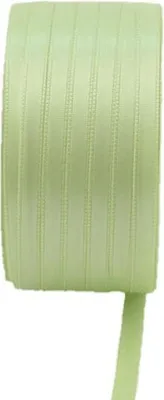 Produktbild von Satin Schmuckband Vipke, hellgrün, 50m, 6mm - Doppel-Satinband