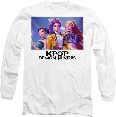 Produktbild von K-Pop Demon Hunters - "Heroic Huntrix" T-Shirt für Herren/Damen Uni Langärmlig TV20259 (XL) (Weiß)