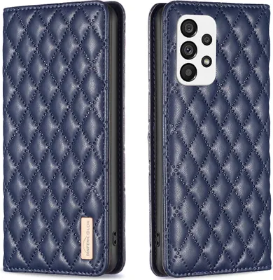 Produktbild von Galaxy A73 5G Hülle, Elegant Bookstyle Flip Leder Kartenfächer Schutzhülle mit Ständer für Samsung Galaxy A73 5G Blau