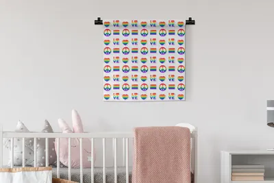 Produktbild von MuchoWow® Wandteppich Wandbehang Regenbogen - Stolz - Flagge 60x60 cm Tapisserie Dekoration Wandtuch - Dekorationen - Wand Decke