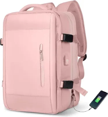 Productafbeelding van CarryQuest® - Reisrugzak - 55 liter - 45x32x22 cm - Polyester - Roze