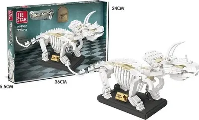 Obrázok produktu pre Stavebnice kostra dinosaura Triceratops – 398 dielov.
