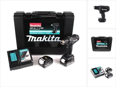 Obrázek produktu pro Makita DDF482RFEB - Vrtačka/šroubovák - akumulátorová 13 mm - 62 N-m - 2 akumulátory - 18 V
