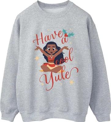 Immagine prodotto di Moana - Felpa "Have A Cool Yule" da donna BI55011 (M) (Grigio sport)