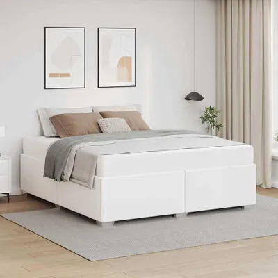Image de Lit exclusif - Structure de lit blanche, dimensions 180 x 200 cm, en PVC