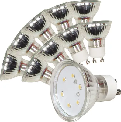 Produktbild von 10er-Pack LED-Strahler McShine "SP30-10", GU10, 3W, 230 lm, warmweiß