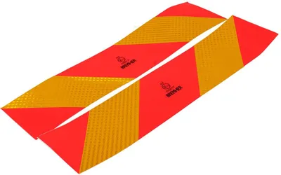 Produktbild von HERMON Lkw-Heckmarkierungstafeln 565 x 132 mm für Anhänger und Auflieger