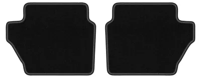 Produktbild von Velours-Fußmatten Hinten für Ford Fiesta MK7 2008-2011 (Schrägheck) – 2-tlg, Schwarz, passgenau – Wielganizator LUX