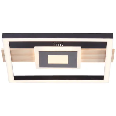 Produktbild von LED Profil Deckenlampe mit Holz, 28 x 30 cm, 2600 lm, 3000 K