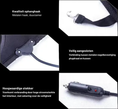 Heizkissen für Autositz - Sitzheizung Auto - 3 Stufen - Nachhaltig