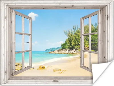 Produktbild von MuchoWow® Poster Aussicht - Strand - Sand 160x120 cm - Foto Plakat