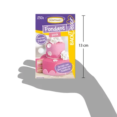 Image de BackDecor Fondant rose, 250 gr | Prêt à l'emploi | Sans huile de palme | Résistant à la déchirure