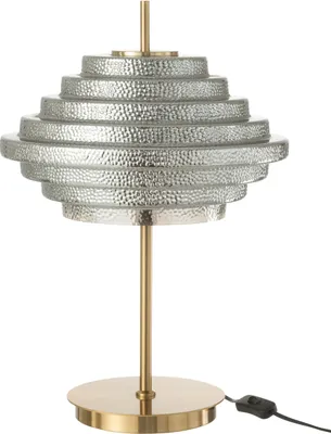 Produktbild von J-Line Tischlampe Led Gold Metall/Glas Rauchig