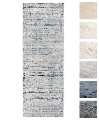 Produktbild von Kurzflor Teppich Laufer Wohnzimmer Dunkelgrau 80 X 300 cm , Moderner Super Soft Kurzflor Teppich